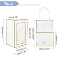 thumbnail image 4 of 10pcs Paper Gift Bags with Window Marbling Kraft Bags Flower Bouquet Gift Bags with Handles Tote Display Bags for Wedding Bridal Shower Anniversary Xmas Party Gift 11.8x7.8x6.3inch, 4 of 6