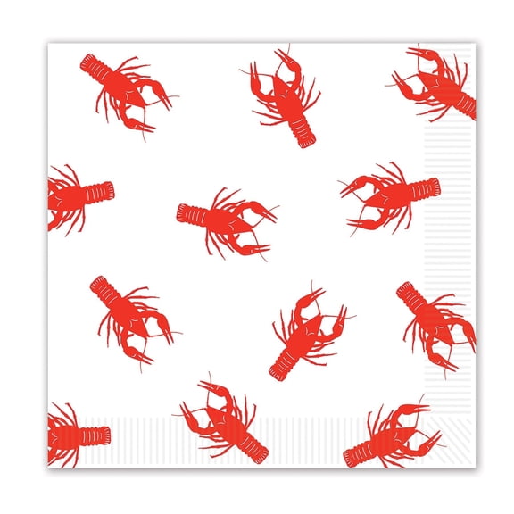 192 Pack Beistle Mardi Gras Crawfish Luncheon Napkins