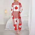thumbnail image 5 of Disketp Pajamas Set Long Sleeve Sleepwear Womens Button Down Nightwear Pj Sets-Maple Leaves1, 5 of 9