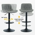 thumbnail image 5 of FIRAVOE Swivel Bar Stools Set of 2 (Adjustable Height 25"-33") Counter Height Bar Stools with Back, Modern Faux Leather Barstools for Kitchen Island, Gray, 5 of 9