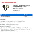 thumbnail image 2 of A/C Clutch - Compatible with 1994 - 2003 Ford Mustang 3.8L V6 1995 1996 1997 1998 1999 2000 2001 2002, 2 of 2