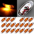 thumbnail image 5 of CCIYU 20pcs 6 Diode LED Amber Side Marker Light Waterproof Fish Shape Side Lamp Trailer Marker Lights Oval Clear Lens Clearance Indicator Lights, 5 of 5
