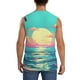 thumbnail image 4 of Balery Retro Palm Beach Sunset Camisetas sin mangas para hombre, absorbe la humedad y protege contra el mal olor.-XX-Large, 4 of 7