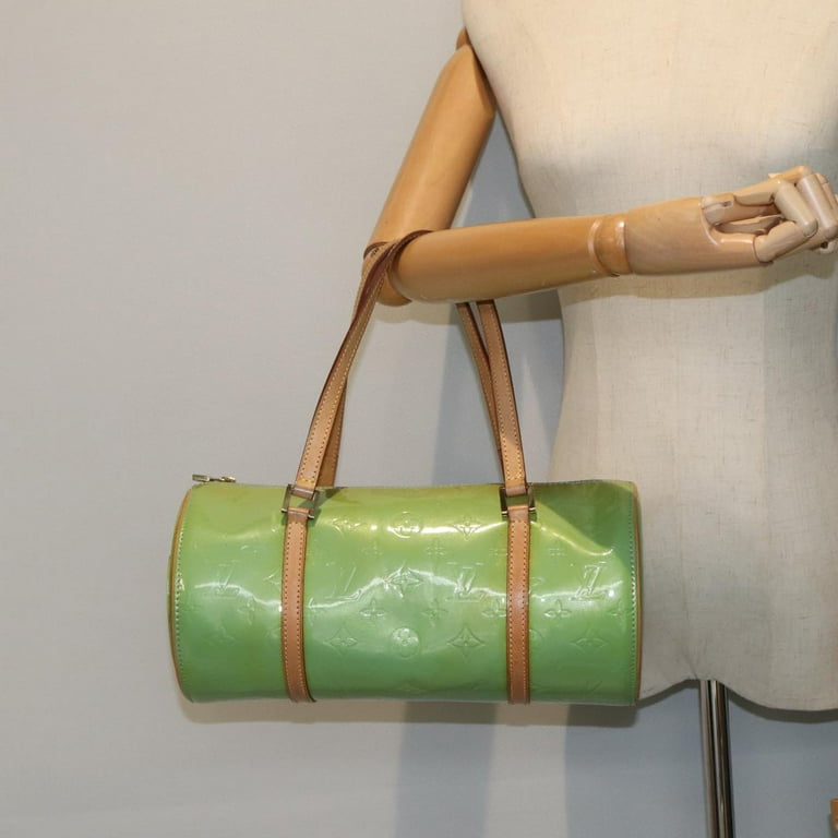 Pre Owned Louis Vuitton Bedford Green Patent Leather Handbag Walmart
