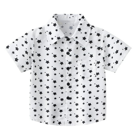 

Toddler Boys Short Sleeve Summer Casual Cartoon Prints Gentleman Tops Hawaii Beach Holiday Floral Shirts T Shirt Small Boy Tee Junior Cotton Top Solid Color Toddler Shirts Boy Shirts Size 6 Toddler