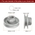 thumbnail image 2 of Unique Bargains 2pcs Industrial Sewing Machine Clutch Motor Pulley 15mm Inner 55mm Dia Aluminum Electric Transfer Wheel Pulley, 2 of 4
