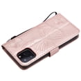 thumbnail image 4 of for iPhone 11 Pro Wallet Case, Kickstand Case with Credit Card Holder, Embossed Butterfly Pattern with Strap Premium PU Leather Magnetic Closure Shockproof Protective Flip Cover 5.8", Rosegold, 4 of 6