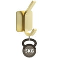 thumbnail image 3 of Heavy Duty Adhesive Hooks, Bathroom Towel Holders, Door Hangers, Stick On Wall, Stainless Steel, Waterproof, Rustproof for Clothes Coat Key Robe (Gold, 2PCS), 3 of 4