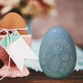 thumbnail image 3 of CuiLiyq Easter Decorative Easter Eggs, Resin Sculpture Easter Eggs With Carved Prints, for Easter Holiday Parties, Living Rooms, Bedrooms and Dining Tables Decoration, 3.3" x 5.3", Blue, 3 of 4