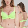 thumbnail image 3 of OGLCCG Push Up Underwire Bras for Women Seamless Full Coverage Padded Wireless Bra Solid Color Comfortable Everyday Bralette, 3 of 7