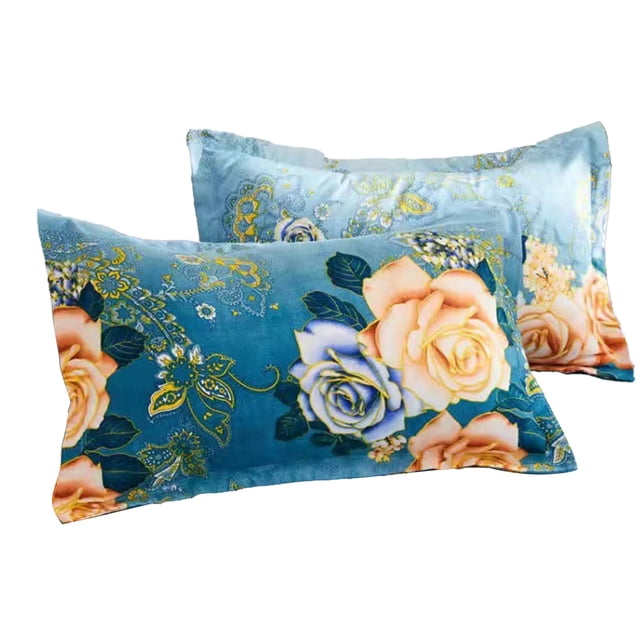 Pillowcase Set 2 Pack Extra Large 48 cm x 78 cm Polyester Bohemian Style Breathable Skin-Friendly Bedding for Bedroom