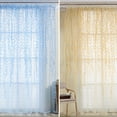 thumbnail image 1 of Window Curtain Tulle Room Sheer Panel Drapes Curtain Floral Leaves Print Translucidus For Kitchen For Bedroom Study Room Divider Valance Drape, 1 of 12