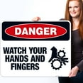 thumbnail image 2 of Watch Your Hands And Fingers Sign, OSHA Danger Sign,, 2 of 8
