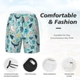 thumbnail image 3 of Cauagu Sea Animal Print Mens Swim Trunks Quick Dry Board Shorts Swim Shorts with Compression Liner Bathing Suits-X-Large, 3 of 6