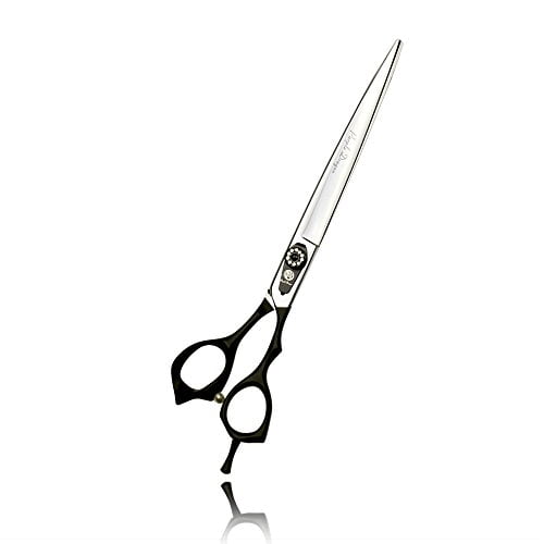 Japan 440C Stainless Steel Perfect for Pet Groomer or Family Use Purple Dragon Professional 8.0 inch Pet Grooming Hair Cutting Scissor and Dog Hair Thinning Shear 