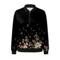 thumbnail image 4 of Siilsaa Women Jackets for Spring Women's Jean Jacket Frayed Washed Button Up Cropped Denim Jacket With Pockets Black,L, 4 of 5