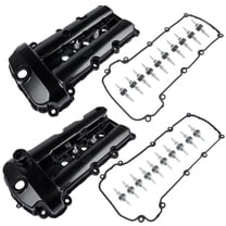 Mustrod Pair Aluminum Engine Valve Cover Left & Right with Gasket for Jaguar S-Type 3.0L 2002-2008