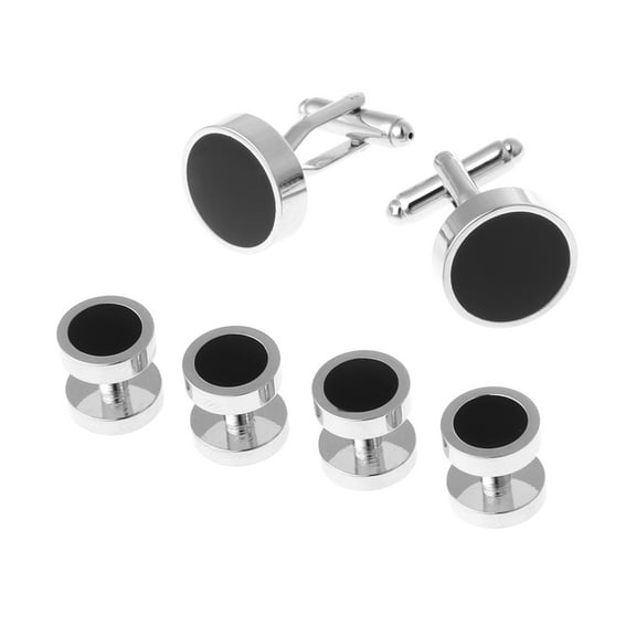 JZROCKER 6Pcs Fashion Men's Tuxedo Cufflinks Formal Costume Shirt Studs Cuff Links Set