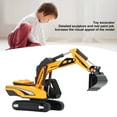 thumbnail image 3 of Construction Vehicle Digger Toy, 360 Degrees Rotation Durable Beautiful Details Compact 1:87 Scale Metal Excavator Toy Flexible  For Kids For Collecting, 3 of 8