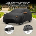 thumbnail image 4 of Unique Bargains Car Cover 210D-PU Oxford Outdoor Full Car Cover All Weather Waterproof Windproof Sun Protection with Driver Door Zipper Black for Subaru Solterra, 4 of 7