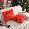 thumbnail image 4 of Christmas Red Plaid Throw Pillow Covers 18x18 Inch Set of 2 Buffalo Check Holiday Decorative Cushion Case Farmhouse Home Decor for Couch Bed Living Room, 4 of 11