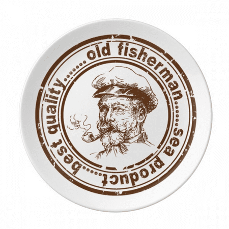 

Old Fisherman Captain Classic Country City Plate Decorative Porcelain Salver Tableware Dinner Dish