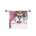 thumbnail image 2 of MKHERT A Cat In Pink Owl Hat Bath Towel Shower Towel Wash Cloth Face Towels 16x28 Inches, 2 of 3