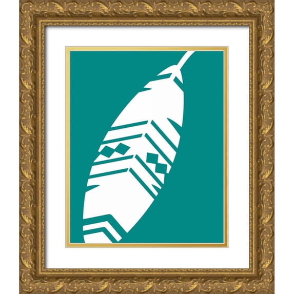 Robinson, Tamara 20x24 Gold Ornate Wood Framed with Double Matting Museum Art Print Titled - Feather III