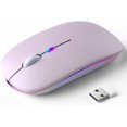 thumbnail image 1 of Wireless Bluetooth  – Rechargeable, Silent, Dual Mode (Bluetooth 5.2 & USB) with LED Lights – Portable for Laptop, Desktop, & Tablet(Black), 1 of 8