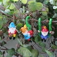 thumbnail image 5 of Funny Garden Gnome Decorations - Cute Hanging Dwarf Ornaments for Flower Pots, Outdoor Resin Statues to Attract Birds, Durable Weatherproof Yard Art for Balcony & Garden Decor, 5 of 7