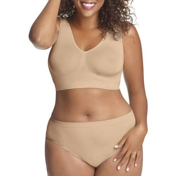 Hanes Just My Size Women's Pure Comfort Seamless Bralette Plus Size MJ1263