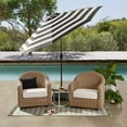 thumbnail image 3 of Better Homes & Gardens Premium 9' Stripe Round Market Patio Umbrella, Crank Lift, 3-Angle Tilt, 3 of 11