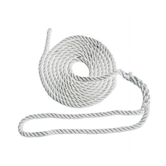 Blue Dog Marine Ligne d'amarrage en nylon avec épissure à œil de 30,5 cm, ligne d'amarrage de qualité supérieure pour bateau, 3 brins torsadés, cordes d'amarrage marines pour bateau, kayak