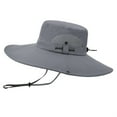 thumbnail image 2 of SkyAuks UV Sun Hats for Men with Hat Clip, Unisex Wide Brim Bucket Hats for Men, Gray, 2 of 9