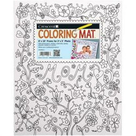 Crescent Coloring Photo Mat 8"X10" W/3"X5" Opening-Mom