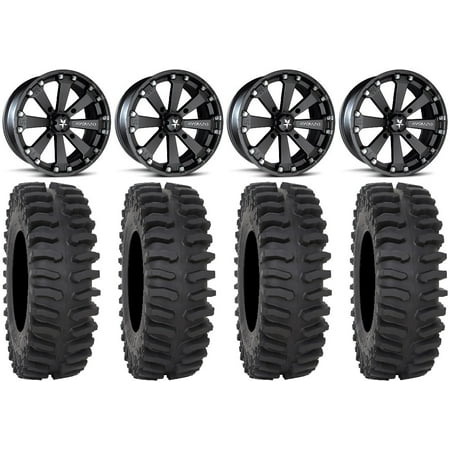 MSA Black Kore 14 UTV Wheels 27 XT400 Tires Kawasaki Teryx Mule MSA Black Kore 14 UTV Wheels 27 XT400 Tires Kawasaki Teryx Mule