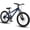 Blue, variant on 24 Inch Mountain Bike for Teenager, 7 Speed Mountain Bicycle with Front Suspension, Front Disc Brake and Rear V-Brake, Carbon Steel Frame Outdoor Cycling City Bike, Blue