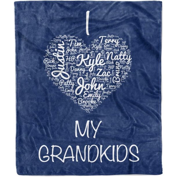 Personalized Custom Fleece Blanket Add Your Name Family Mom Grandma