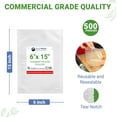 thumbnail image 3 of 500 pcs Clear 6" x 15", 3 mil Chamber Machine Pouches, Pre-Cut Chamber Vacuum Sealer Bags, Heavy Duty Seal Pouch, BPA-Free Chamber Sealer Bags with Tear Notch, 3 of 8