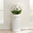 thumbnail image 2 of Jamie Young Co Fluted Circular Transitional Stone Side Table in Antique White, 2 of 5