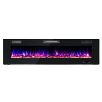 Resenkos Fireplace Heater,Electric Fireplace, 68 Inch Ultra-Thin Electric Fireplace Recessed Wall Mounted with Crystal Log Decoration