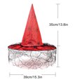 thumbnail image 3 of Hat  Hat Party Dance Witch Net Decorative Props Pointy Corner Wizard Witch Hat, 3 of 8