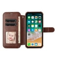 thumbnail image 4 of For Apple iPhone 13 (6.1") Magnetic Wallet with ID and Credit Cards Slots & Strap, MagSafe Compatible PU Leather Cover ,Xpm Phone Case [ Brown ], 4 of 5