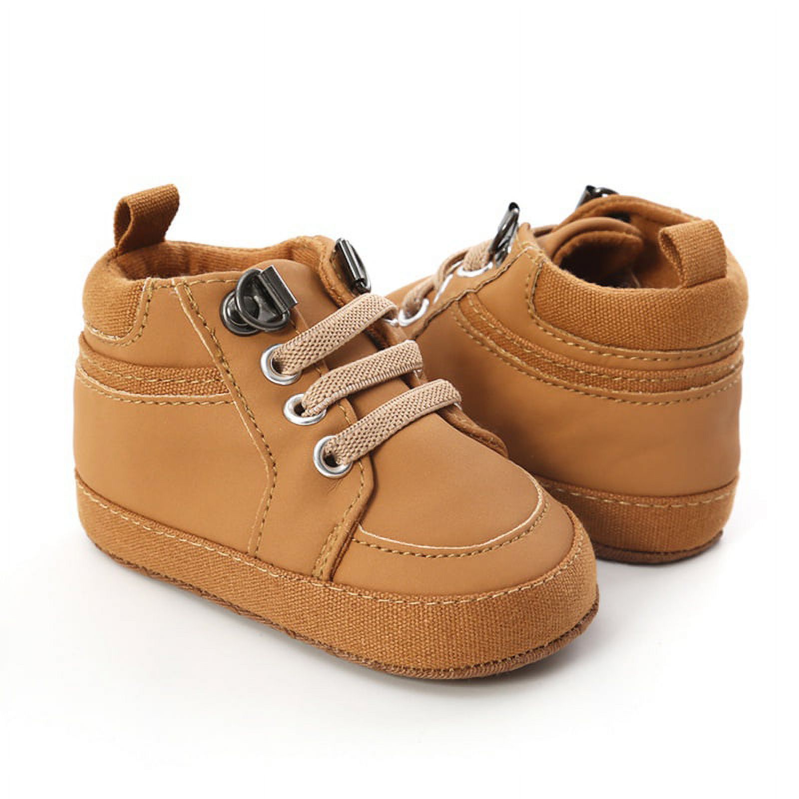 Baby Girls Boys Walking Shoes Toddler Infant First Walker Soft Sole High-Top Ankle Sneakers Newborn Crib Shoe - image 5 of 7