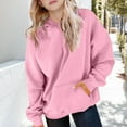 thumbnail image 4 of Mercatoo Cute Hoodies for Teen Girls Cotton Warm Plain Pullover Hoodie Sweatshirts Oversized Long Sleeve Tops Clothes Pockets, 4 of 5