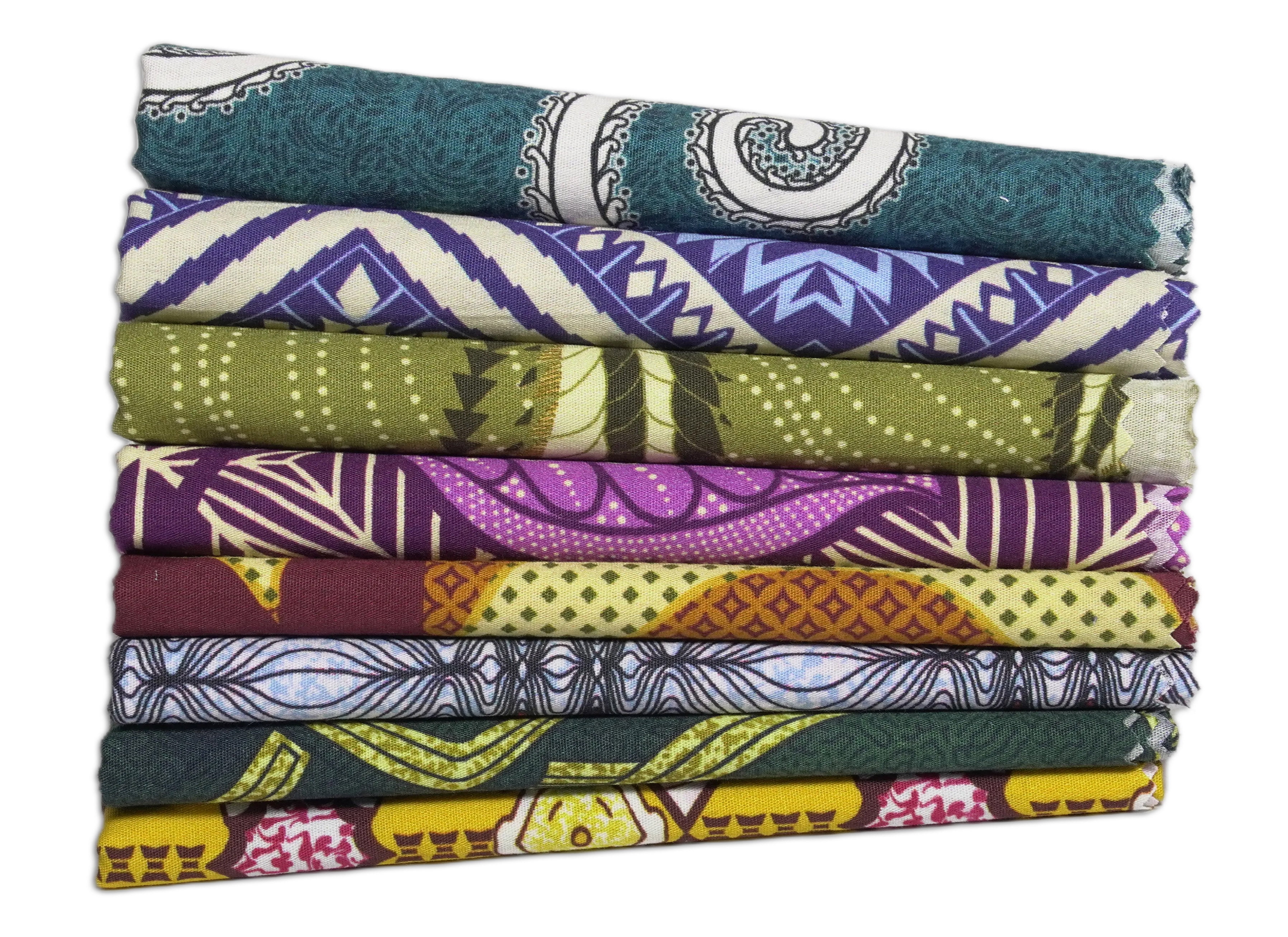 Soimoi 8 Pc Fat Quarter Bundle- African Floral Print 18"x 22" DIY Patchwork- 100% Cotton Pre-Cut Quilting Fabric Multicolor