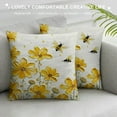 thumbnail image 3 of Shiartex  Home Sweet Home Yellow Flowers Throw Pillow Covers, Spring Summer Seasonal Decorations for Home，Multi-Size, 3 of 5