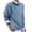 Blue, variant on Women's Casual Collared 2 in 1 Pullover Tops Long Sleeve Plus Size Round Neck Solid Color Knit Warm Sweaters