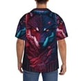 thumbnail image 3 of Fotbe Cool Wolf Head Camisa Estampada de Manga Corta para Hombre, Casual de Verano, Estilo Playero, Sin Arrugas-3X-Large, 3 of 5