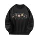thumbnail image 2 of Sudadera con cuello redondo para mujer, Tops, ropa de otoño e invierno, alfabeto estampado elegante SG, 2 of 8